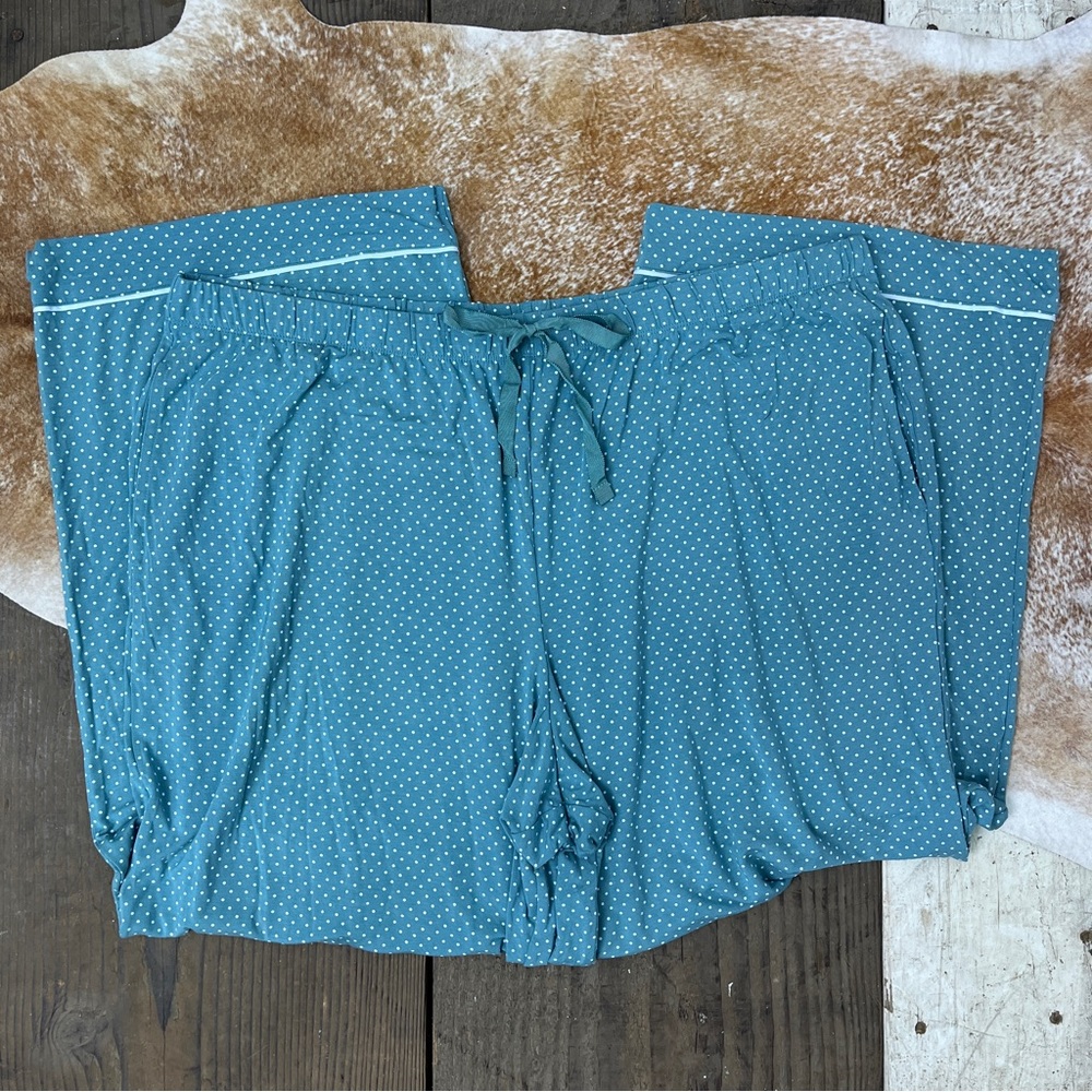 Victoria's Secret Teal Polka Dot Pajama Shorts Set